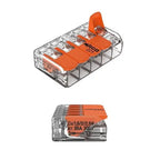 2pcs WAGO 221‑415 Lever‑Nuts 5‑Conductor Lever Wire Connector, Reusable Splicing Terminal Block for Solid Stranded Fine‑Stranded
