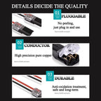 2 Pin Pluggable Wire Connector Quick Splice Electrical Cable Crimp Terminals for Wires Wiring 22-20AWG LED Car Connectors
