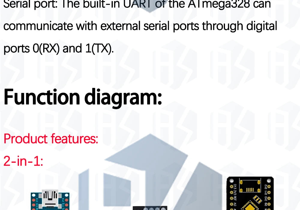 RF-Nano for Arduino Nano V3.0, Micro USB Nano Board ATmega328P QFN32 5V 16M CH340, Integrate NRF24l01+2.4G wireless