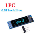 XZG 1-20PCS 0.91 Inch 128x32 IIC I2C  White /Blue OLED LCD Display DIY Module SSD1306 Driver IC DC 3.3V 5V for arduino