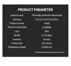 TUECER GPU CPU Thermal Pad Heatsink Cooling Conductive Silicone Pad 80x40/100x100mm High Quality Thermal Pad thermal insulation