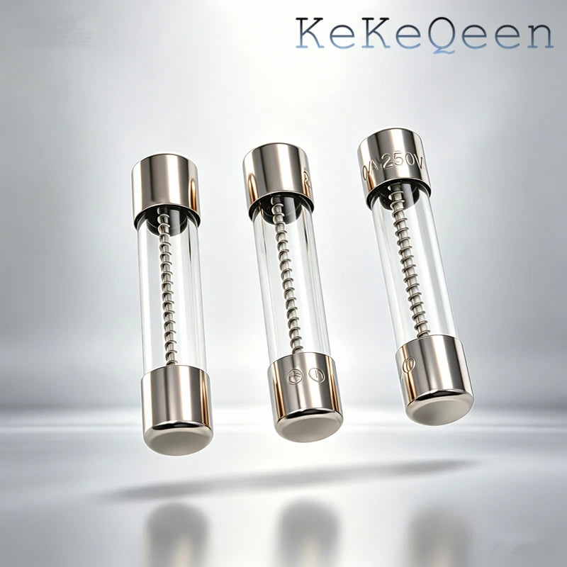 100Pcs/Box 250V 6x30 T0.5A T500MA T1A T2A T3A T4A T5A T6A T8A T10A T15A T20A T30A 6*30mm Slow Glass Fuse Insurance Tube
