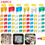 60-300pcs Cars Truck Mini Fuse Mixed Set Kit Auto Car Safety Assortment Mini Truck Blade Fuse Replacement 5/10/15/20/25/30A