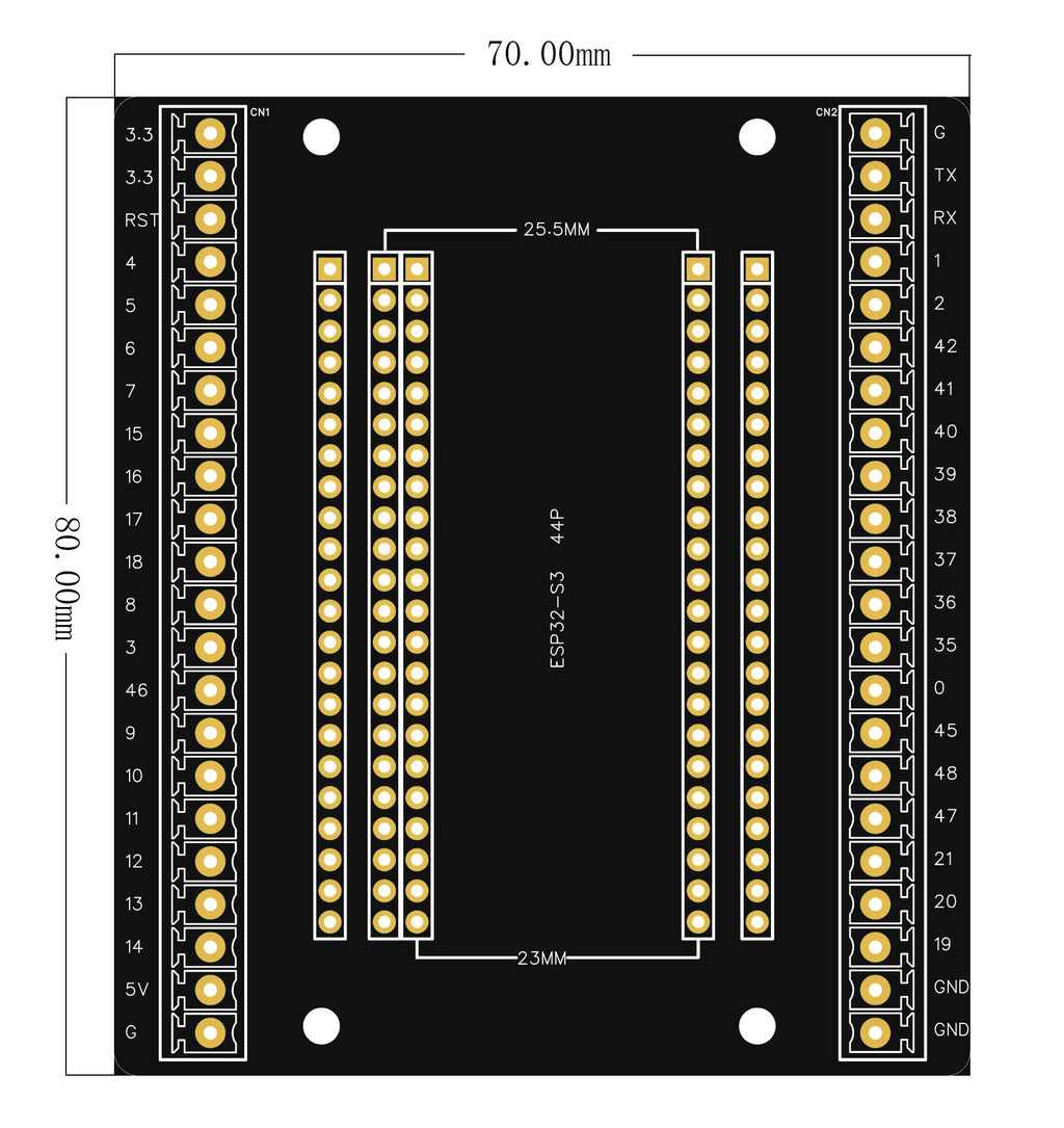 ESP32-S3 Development Board with Expansion Adapter Kit 2.4G Wifi BT Module MCU ESP32-S3WROOM1 N16R8 44Pin Type-C ESP32-S3