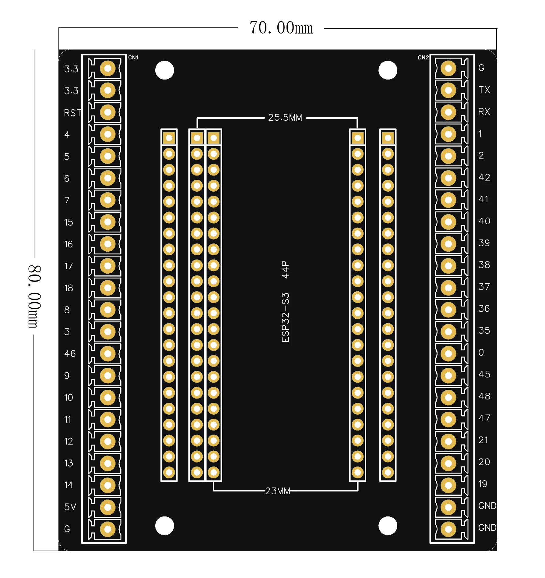 ESP32-S3 Development Board with Expansion Adapter Kit 2.4G Wifi BT Module MCU ESP32-S3WROOM1 N16R8 44Pin Type-C ESP32-S3