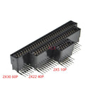 5pcs Right Angle Edge Card Connector Slot 2.54 mm Pitch 8/10/12/16/18/20/28/30/36/40/50/60/72/80/98 Pin PCB Gold Finger Socket