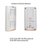1Pcs Outdoor Pet Friendly Infrared Sensor And Microwave Detector Home Security Burglar Alarm Passive Detector Wire Waterproof