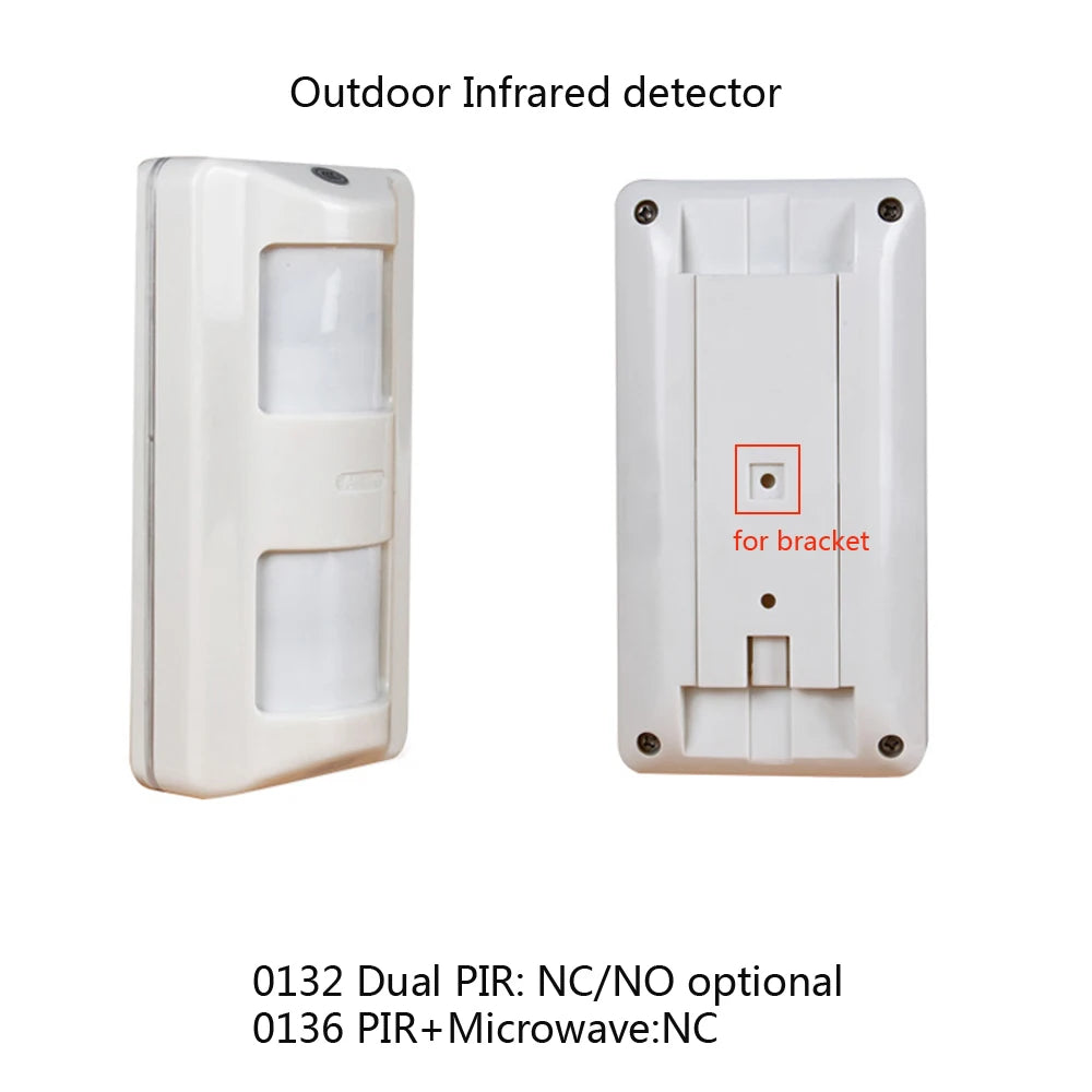 1Pcs Outdoor Pet Friendly Infrared Sensor And Microwave Detector Home Security Burglar Alarm Passive Detector Wire Waterproof