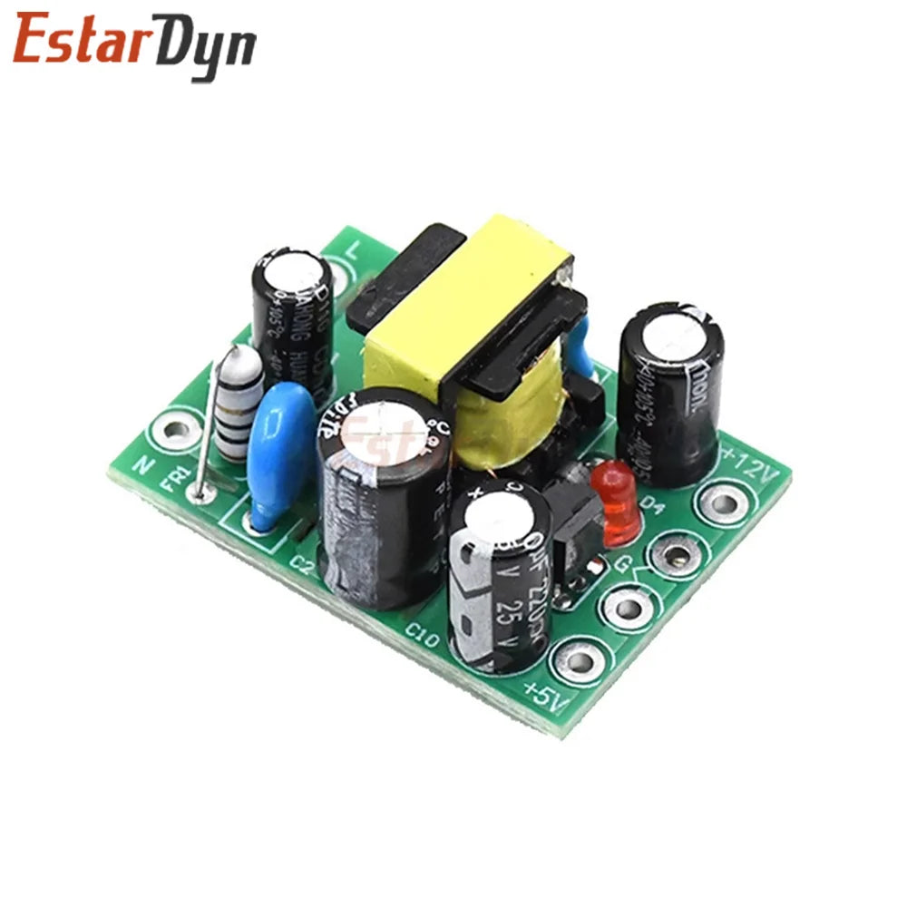 AC-DC Power Supply Module 110V-220V to 5V 12V Dual Output Isolated Converter 100mA 500mA for DIY Projects