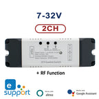 1/2/4CH EWeLink WIFI Smart Switch 7-32V 85-250V 220V Wireless Remote Control Relay Module For Garage Door Access Alexa Google
