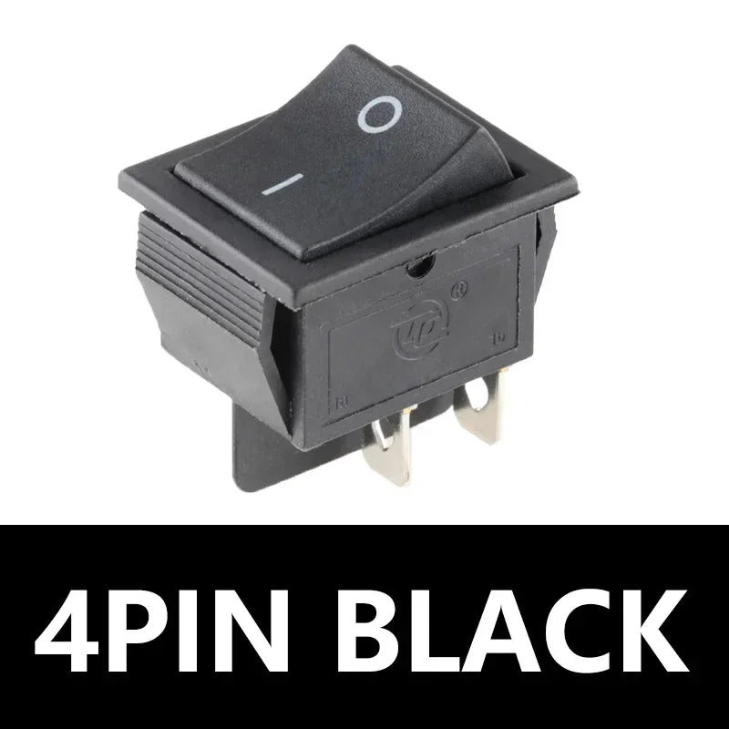5/20Pcs KCD4 Snap-in Switch AC Power Switch ON OFF 16A 250V Rocker Switch 4/6Pin Toggle Switches with Led Light KCD4 25x31mm