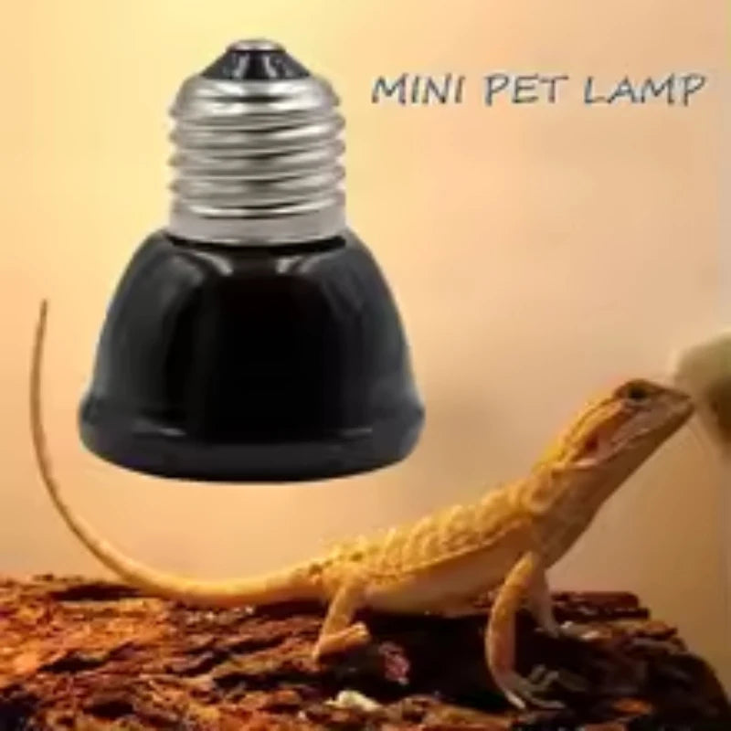 Reptile Ceramic Heat Emitter Mini Black Infrared Lamp 25W/50W/75W/100W For Lizard Snake Bearded Dragon Brooder Chickens Pet