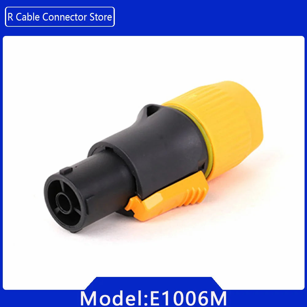 2pcs 3Pins Waterproof IP65 Grade Locking Powercon Male Plug Jack Female Chassis Socket Cable Wire Connector