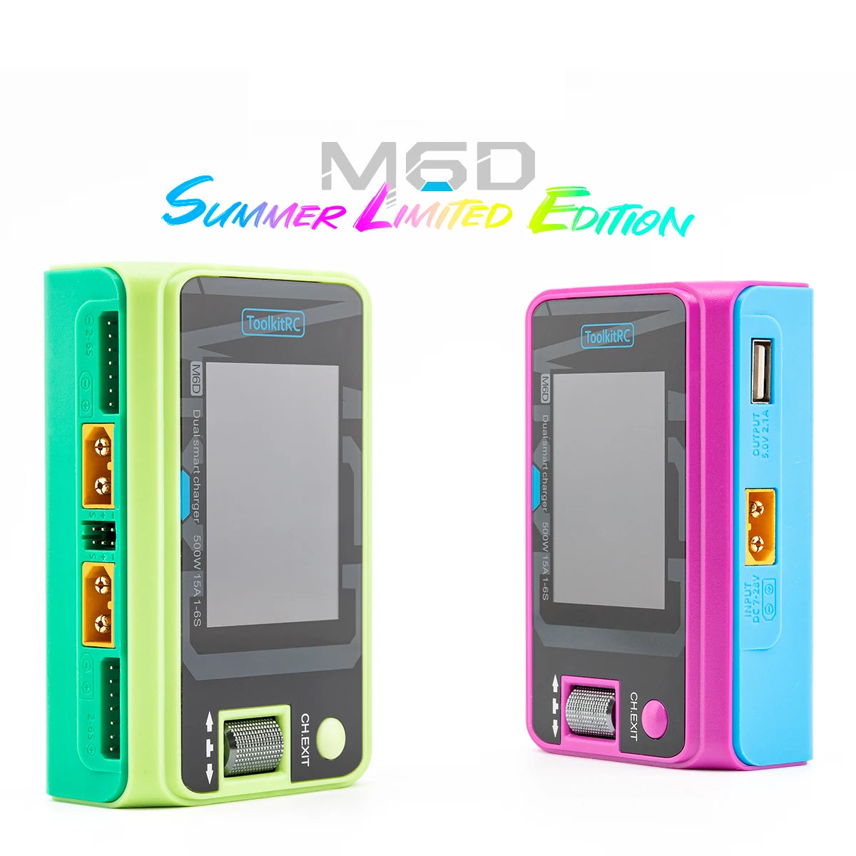 ToolkitRC M6D 500W Limited Edition 15A High Power  DC Dual Smart Charger Discharger for 1-6S Lipo LiHV Lion NiMh Pb Battery