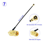 10Pcs/lot SMA to MHF4 RF0.81 Cable RP-SMA/SMA Male to IPX-4 MHF4 Female Connector WIFI Antenna Pigtail Jumper Extension RF Cable