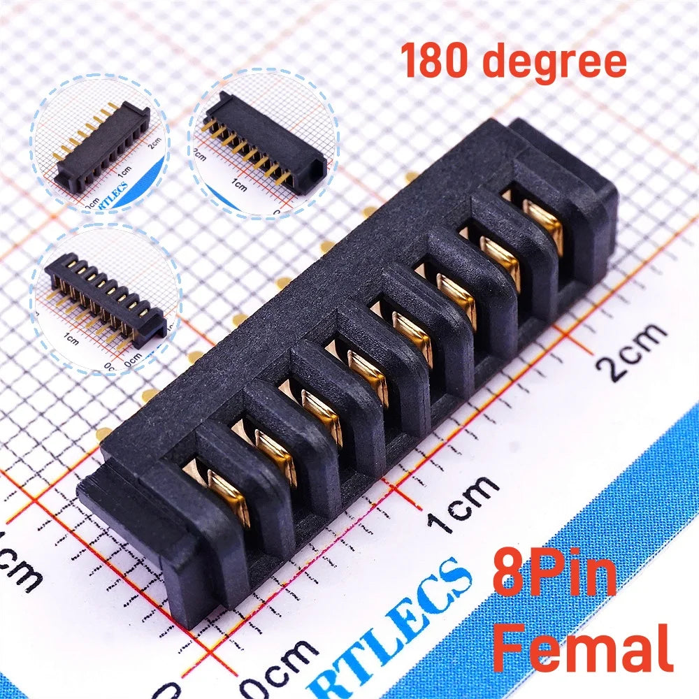 5/20 Pcs Pitch 2.5 MM 8 Positions Female Blade Socket Receptacle Male Header Battery Connector Right Angle Through Holes 7A