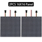 1~3PCS WS2812B RGB LED Flexible 8x8 16x16 8x32 Pixel Panel Strip Matrix Screen WS2812 Module Individually Addressable IC DC5V
