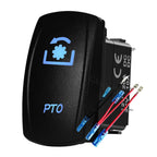 12V 24V Boat Trim Tabs Switch (ON)-OFF-(ON) Momentary Rocker Switch Waterproof Blue Light ON-OFF Toggle Switch With Harness