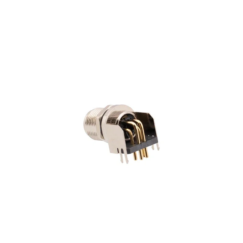 CAZN M8 Angled Male Back Mount Socket 3/4/5/6/8 Core Aviation Plug IP67/68 Waterproof Welding PCB Connector