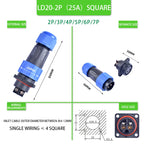 IP68 Waterproof Connector LD Series Male Plug & Female Socket 2-7 Pin & 9 Pin Panel Mount Aviation Wire Electrical Cable Connect