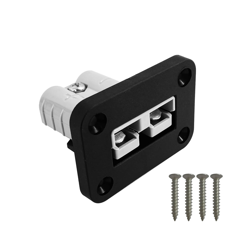 Single/Dual Socket 50A Flush Mount Bracket Panel Cover for Anderson Plug Charging Power&USB Car Caravan Solar Battery Connector