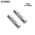10PCS 5X20MM 6X30MM Fast Blow Ceramic Fuse 5*20mm 250V 0.1A 0.25A 0.5A 1A 1.5A 2A 2.5A 3A 3.15A 4A-30A Slow Break The Fuse Tube