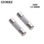 10PCS 5X20MM 6X30MM Fast Blow Ceramic Fuse 5*20mm 250V 0.1A 0.25A 0.5A 1A 1.5A 2A 2.5A 3A 3.15A 4A-30A Slow Break The Fuse Tube