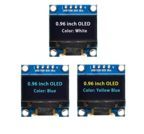 DIYUSER 0.96 Inch 128x64 OLED Display SSD1306 IIC I2C Serial LCD Screen for R3 Arduino Kit - White/Blue/Yellow Options Available