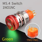 LANBOO 19mm 22mm Metal Emergency STOP Mushroom Push Button Switch Latching Button Switch with LED