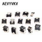 10PCS Mini USB SMT SMD DIP 5 Pin Female Mini Type B Socket Connector Plug Straight DIP Jack Tail Connector Plug-in MINI USB