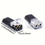 20/40/60 Pack H2 2-Pin Plug-In Wire Connector, Nylon Insulated Copper Quick Connection Terminal Block, Suitable for Low Voltag
