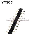 50PCS 2.54mm Pitch Pin Header Single Row Male Low Profile L7.5 Breakaway PCB Board Connector Straight Pinheader Plug 1*2P-40Pin