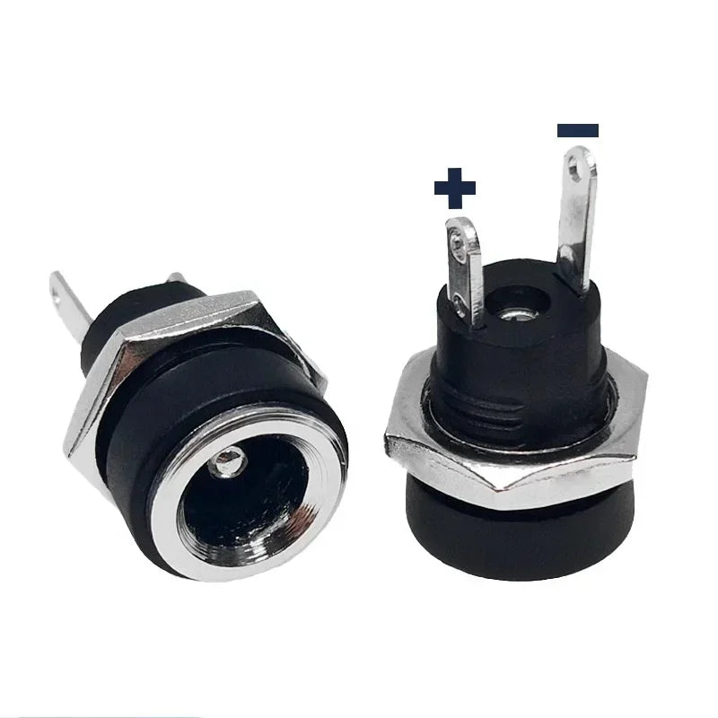 10/50/200Pcs DC-022B DC Power Socket 5.5x2.1/2.5mm Panel Mount Female Jack Socket  DC Connector DC022B