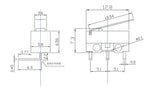 10Pcs Mini Micro Limit Switch NO NC 3 Pins PCB Terminals SPDT 1A 125V Roller Arc Lever Snap Action Push Microswitches