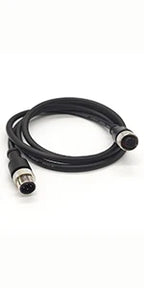 M12 5-Pin Male A-Code Straight Connector Cable, 5M Length, 22 AWG, Molded Ethernet Extension Cord