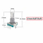 1pc EC11 Encoder Code Rotary Switch ALPS 30 Positions With Push Button 5pin Handle Length 15/17/20mmF Half Shaft