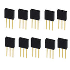 10PCS 2.54mm Pitch Straight Pin Header Male Connector 1x6/1x8/1x10/1x15/1x20/1x40 2x6/2x8/2x10/2x20 Single/Double Row PC