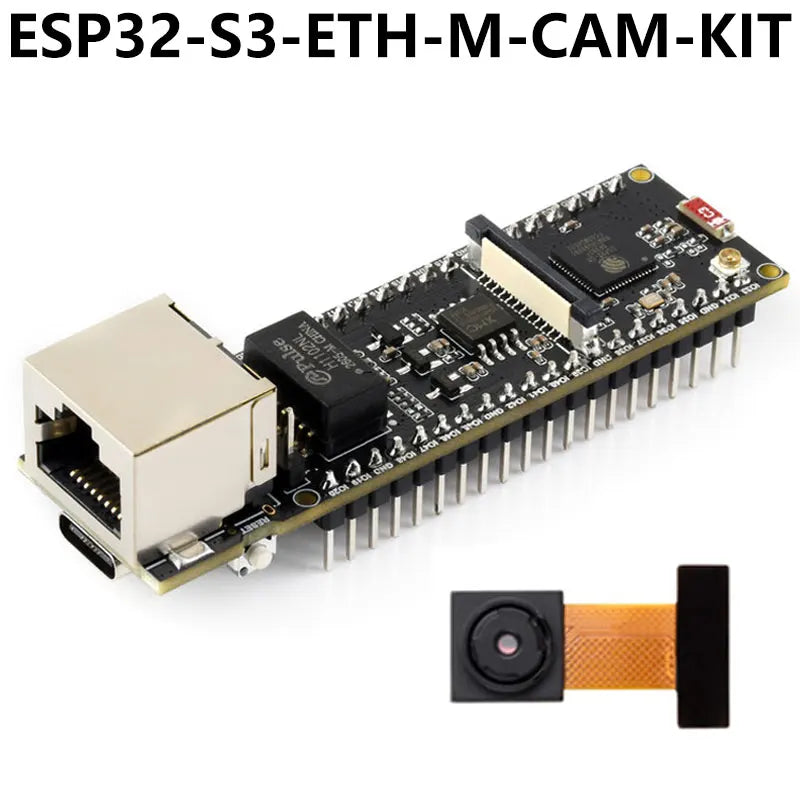 ESP32-S3 ETH Camera Development Board PoE RJ45 / OV2640 OV5640 Port / W5500 / Micro-SD Compatible With Raspberry Pi Pico Size