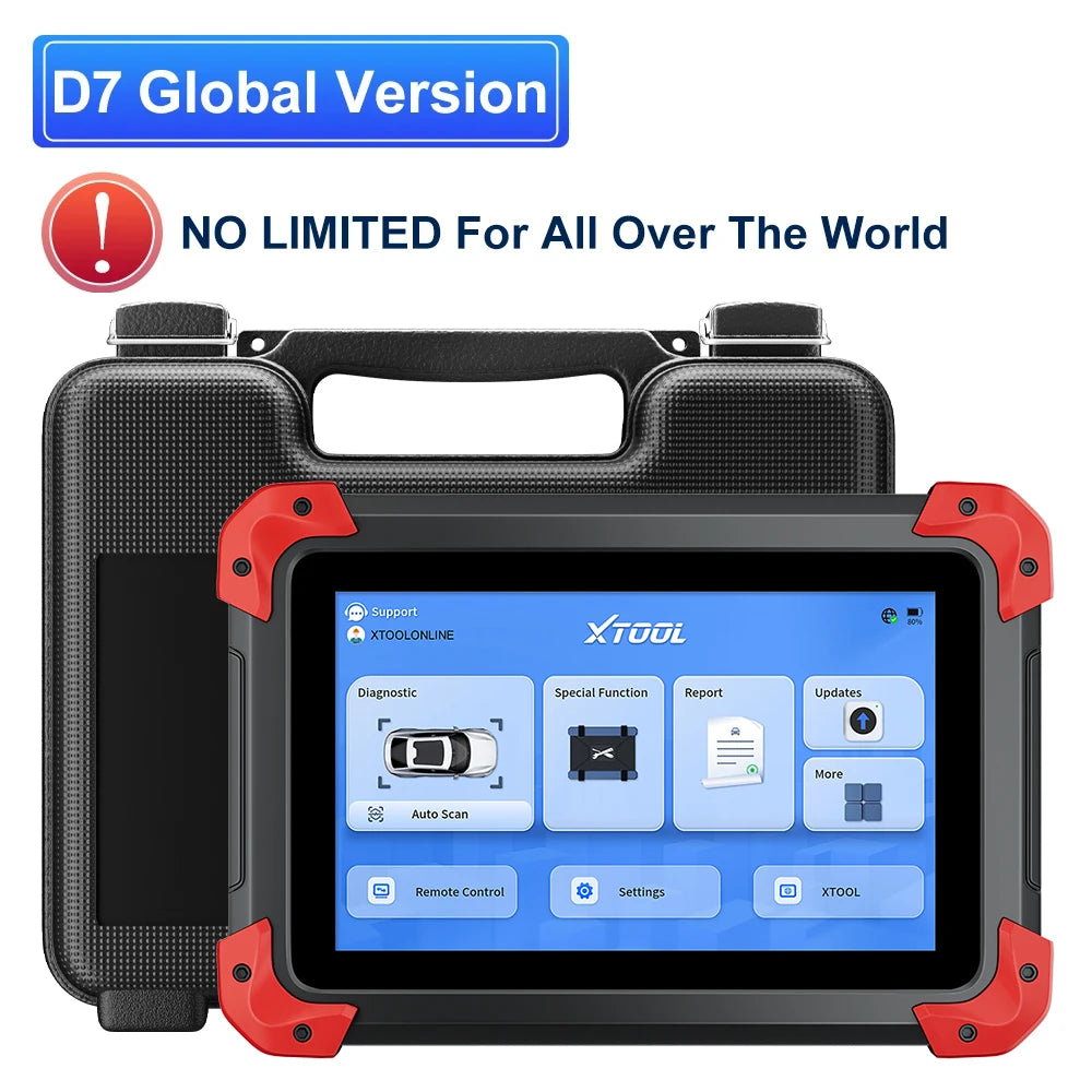 XTOOL D7 V2.0 Automotive Diagnostic Tool All System Scan Tools ECU Coding Bidirectional OBD2 Scanner 36+ Service FCA CAN FD DOIP
