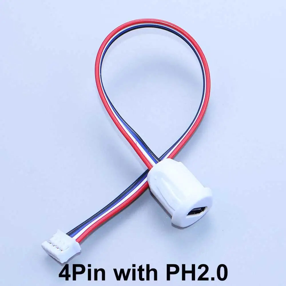 2/4/6Pin USB-C Type-C Waterproof Connector Charger Jack Direct Compression Female Socket Charging Interface With PH2.0 Terminal