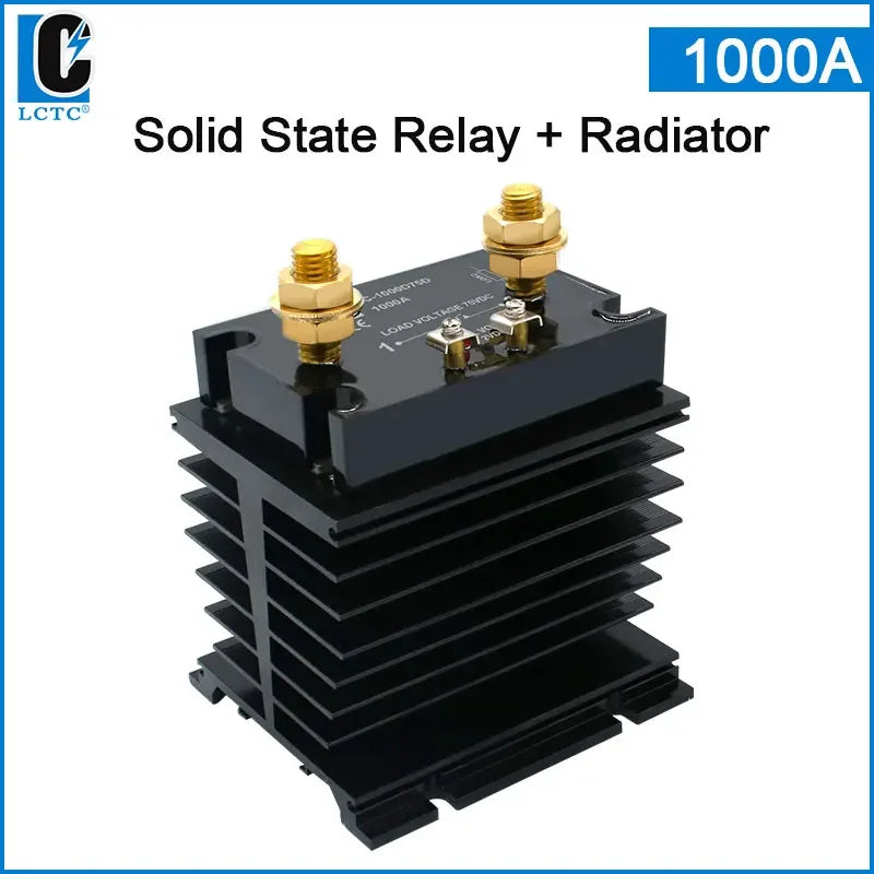 LCTC SSR-1000DD DC Control DC Solid State Relay 1000A High Power DC Relay Single Phase 3-32VDC Large Current Crydom With LED