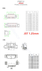 5sets GH1.25 SH1.0 JST1.25 PH2.0 XH2.54 SH/JST/ZH/PH/XH Horizontal / Vertical SMD Pin Header + Housing + Terminal Set 2.54mm