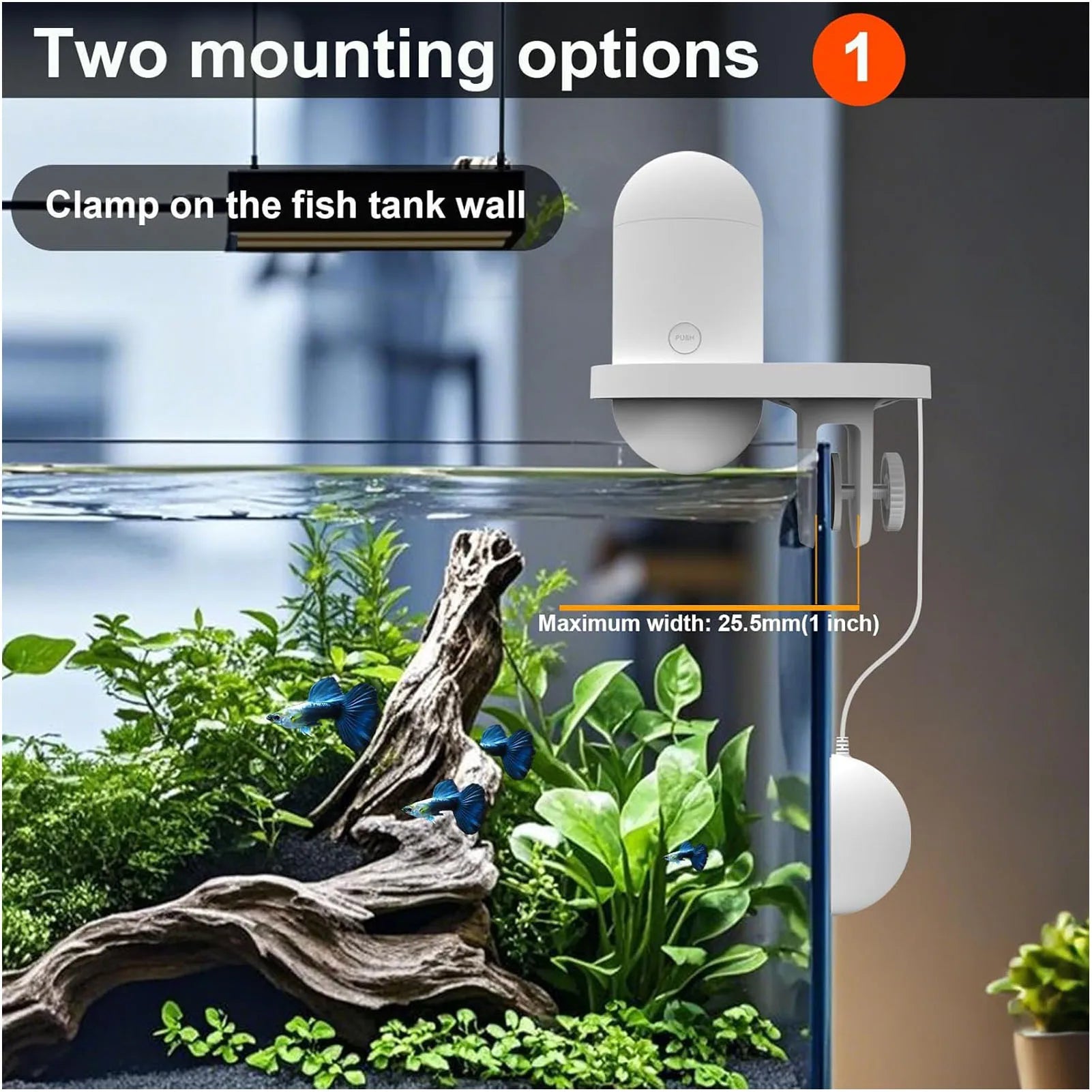 Automatic Fish Feeder 230ml Large Capacity 2.4G 5G WiFi Automatic Fish Food Dispenser with App Control Timer 2.5K Camera