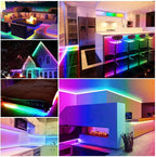 TUYA Neon LED Strip Lights Silicone Neon Rope Light 5-24V 84LEDs/M with Music Sync RGBIC Dreamcolor Chasing Strip Tape for Room