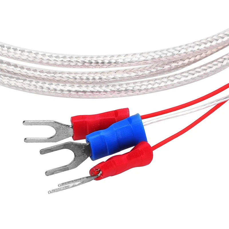 Temperature Sensor Probe PT100 Thermistor Temperature Measuring Probe Round Hole Patch Type5m
