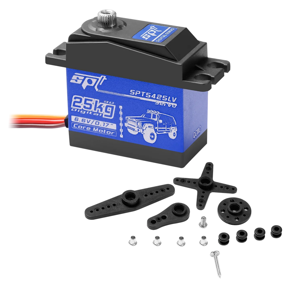 SPT 25KG 35KG Digital RC Servo Large Torque 180° 360° Metal Gear Waterproof Motor for RC Crawler Car SCX10 TRX4 Drift Robot
