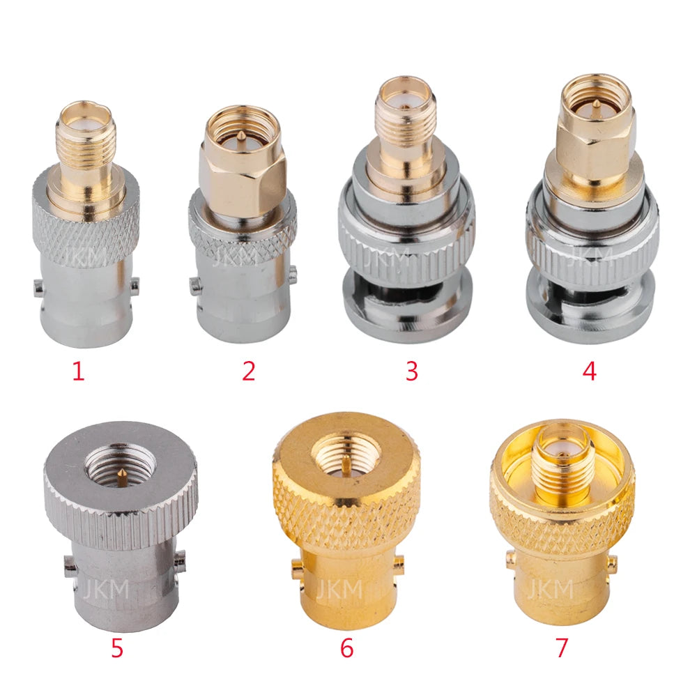 2PCS SMA Male Female to BNC Male Female adapter For Wireless LAN Devices Coaxial cable WiFi Ham or Handheld Radios
