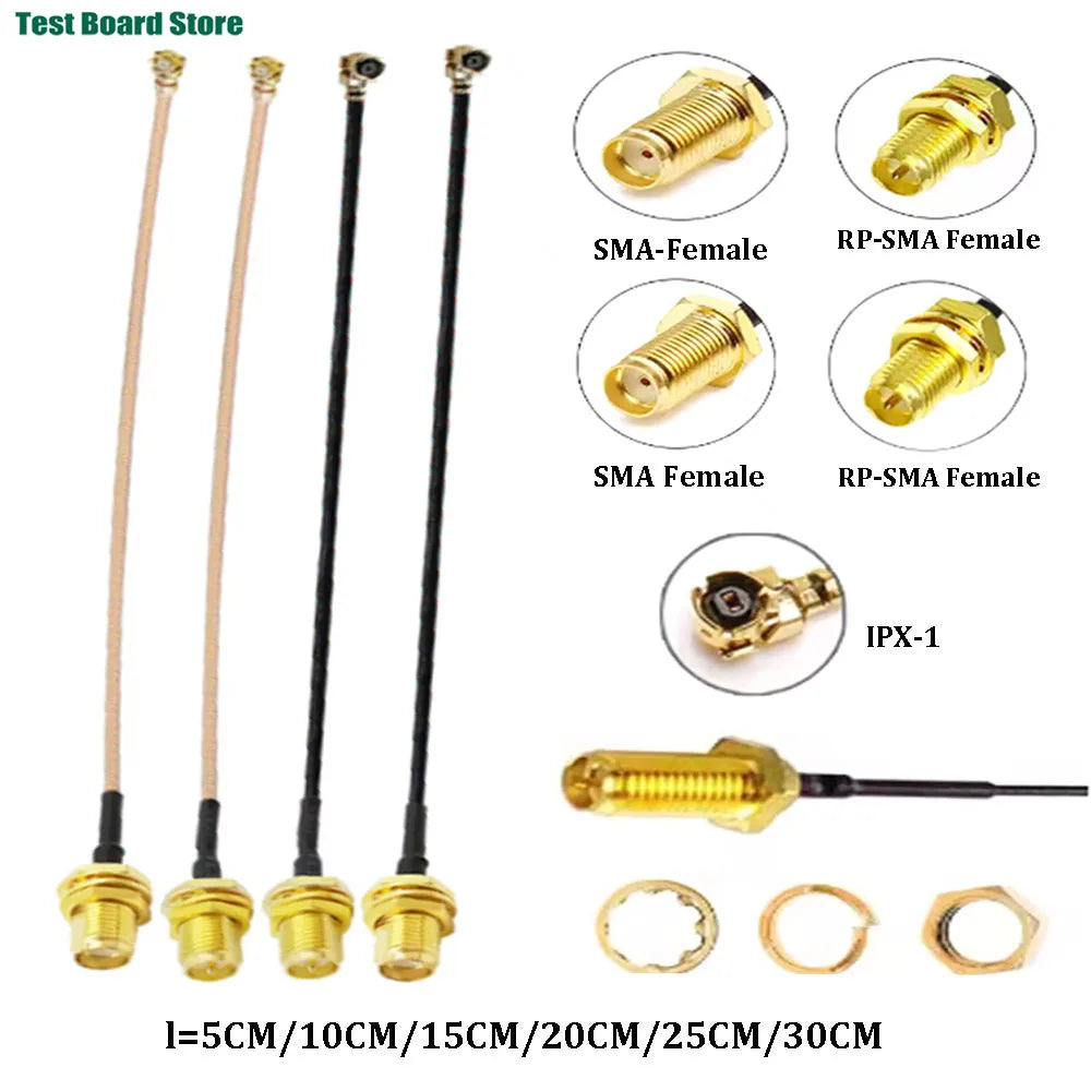 1/2/5Pcs RP SMA Pigtail Cable RG178 1.13 SMA Female Connector To UFL/U.FL Cable for WiFi Antenna Extension