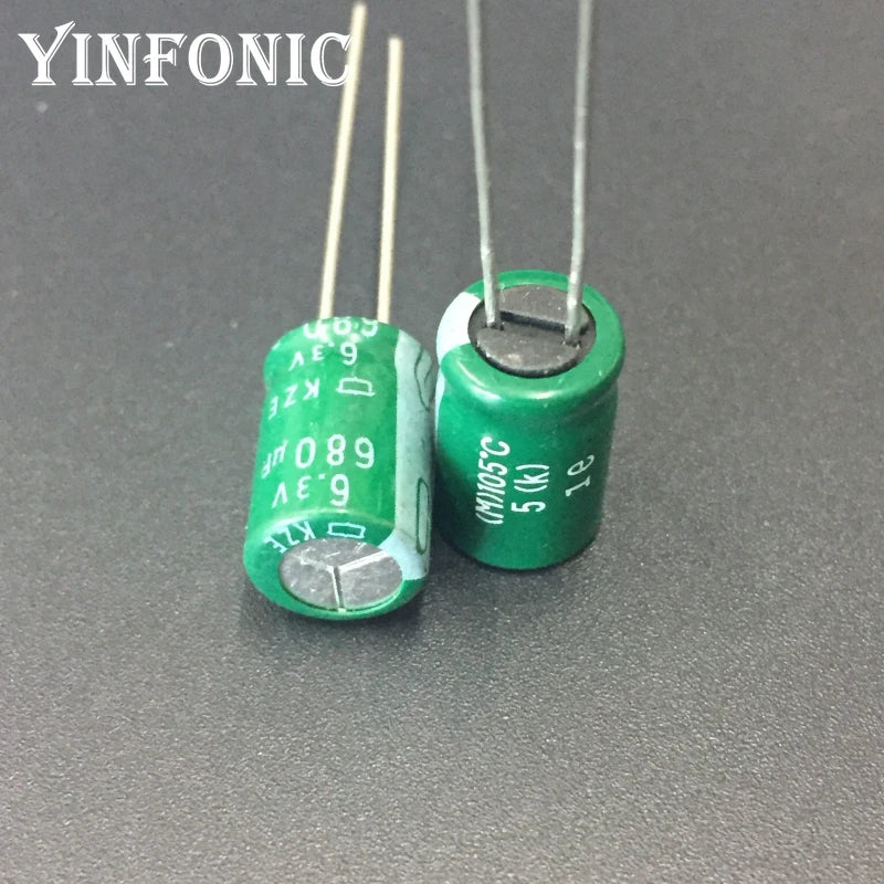 10Pcs/100Pcs 680uF/6.3V 8x11.5mm NCC Nippon KZE Series Low ESR 6.3V680uF Motherboard Electrolytic Capacitor