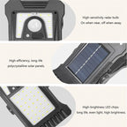 Clip‑on Solar Lights Outdoor Waterproof LED Motion Sensor Solar Security Lights, 3 Modes 3 Mounting Ways Lighting for Fence